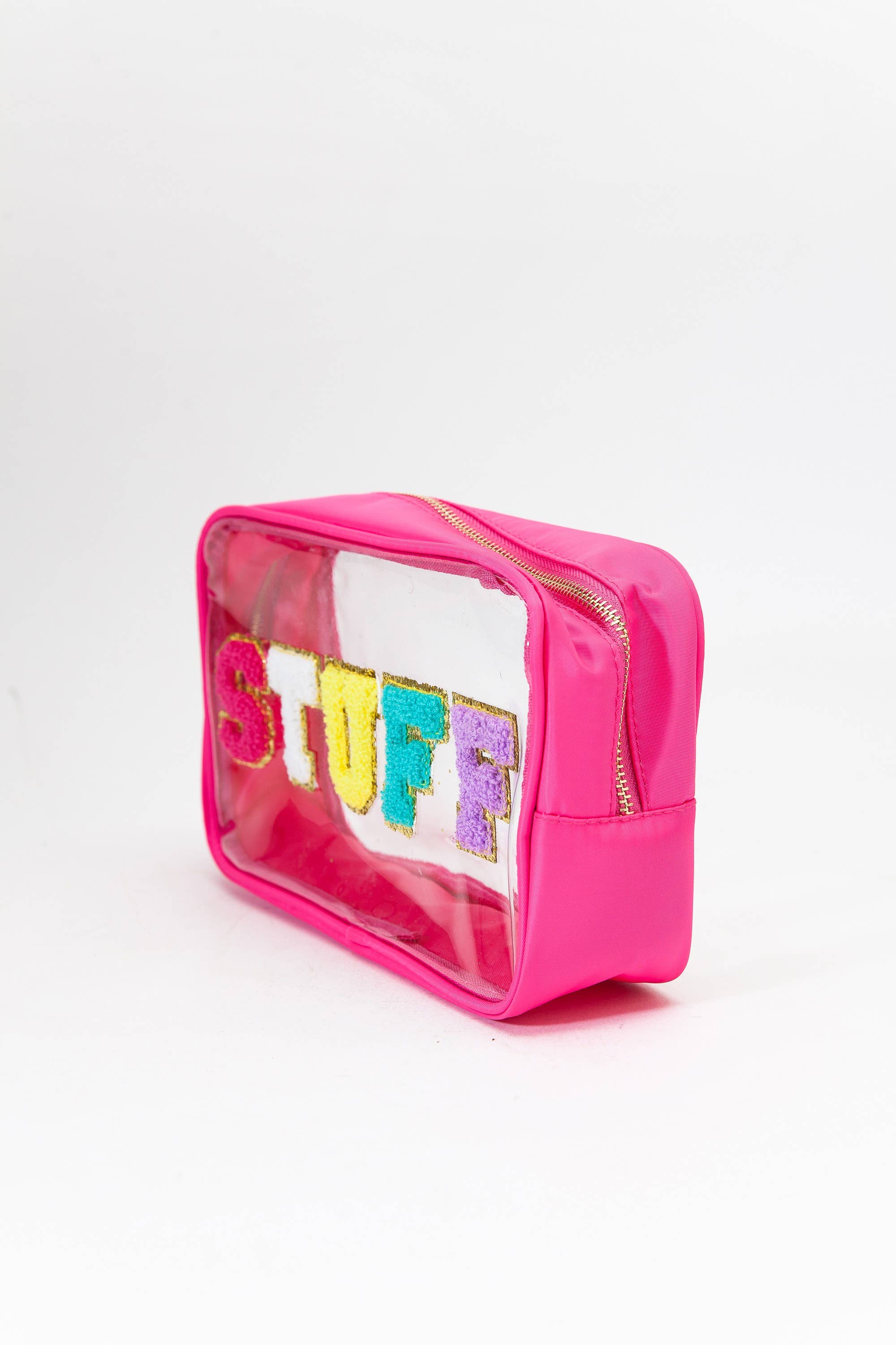 LARGE CLEAR STUFF TRAVEL COSMETIC MAKEUP POUCH